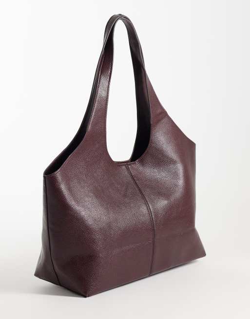 Mango strukturierte Tote-Bag in Burgunderrot, 4 von 4