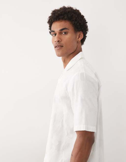 Mango – Strukturiertes Hemd in Weiß mit Blumenmuster, 3 von 5