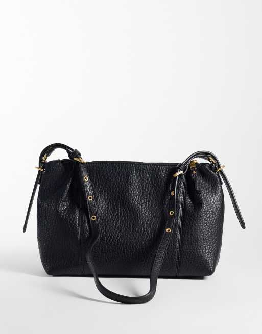 Mango stud detail cross body bag in black, 4 of 4
