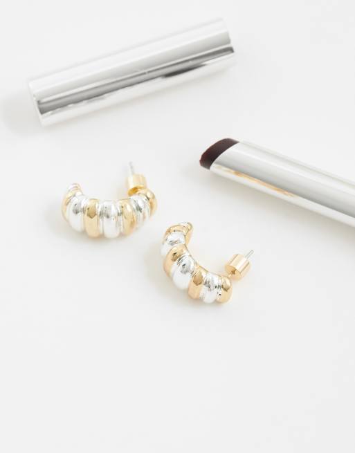 Mango studded drop earring in gold, 2 of 4