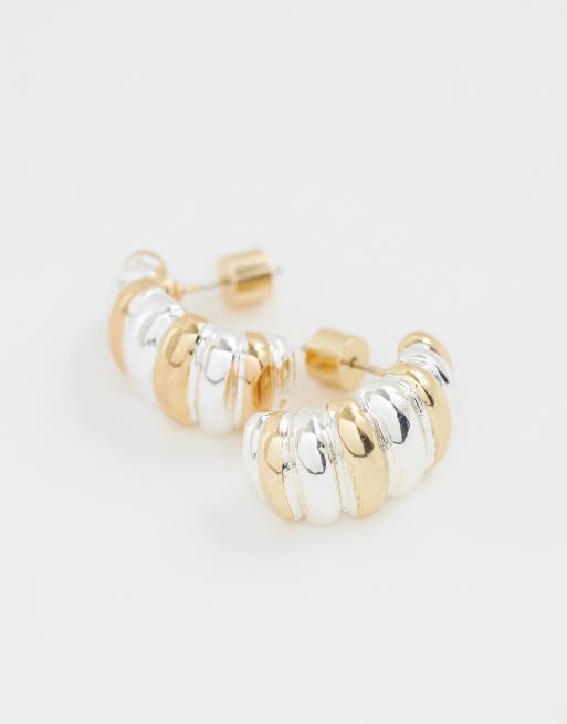 Mango studded drop earring in gold, 3 of 4