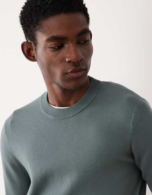 Mango - Støvet blå strikket performance-sweater, 3 af 5