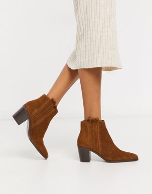 tan leather ankle booties