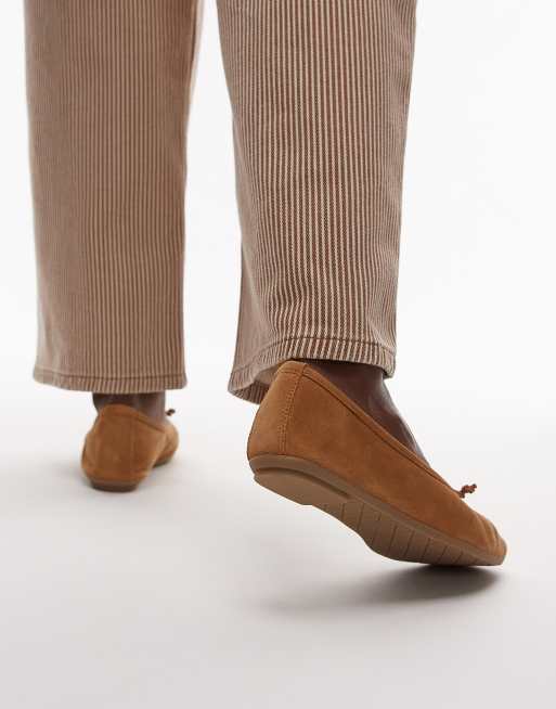 Mango - Suède ballerinaschoenen in lichtbruin, 4 van 4
