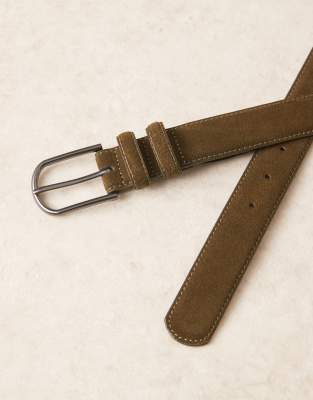 Mango Suede Belt In Brown