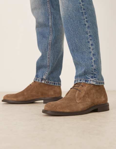 Mango suede desert boot in mid brown - view 1