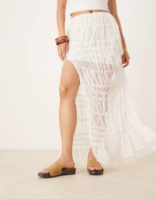 Mango Suede Sandal With Wooden Sole Sand In Brown