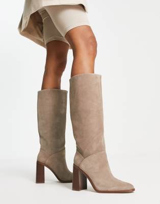 MANGO SUEDE HEELED BOOT 