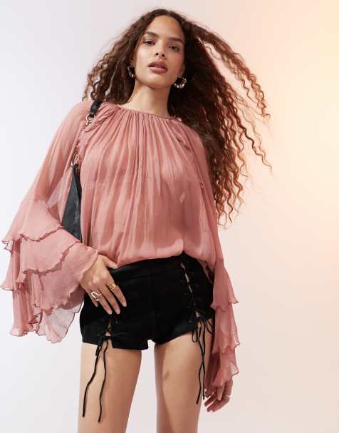 Mango suede mini shorts in black - view 1