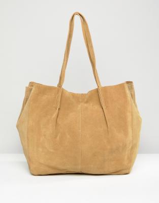 mango suede shopper bag