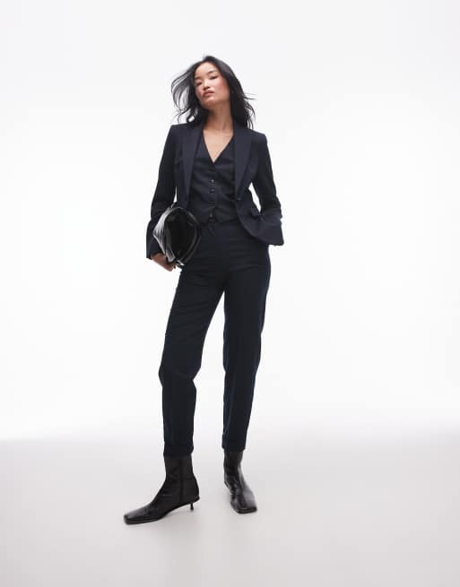 Mango suit blazer and vest set in navy