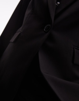 Mango Suit Blazer In Black