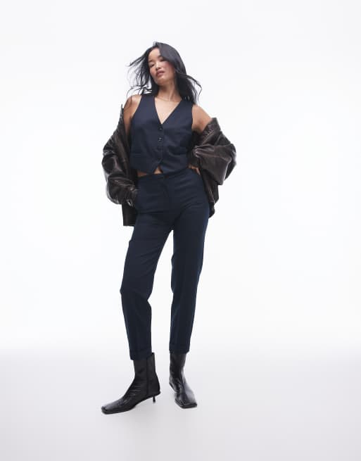 Mango suit slim pants 12 in navy - part of a set