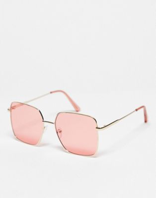 Mango sunglasses with pink tinted lense - ASOS Price Checker