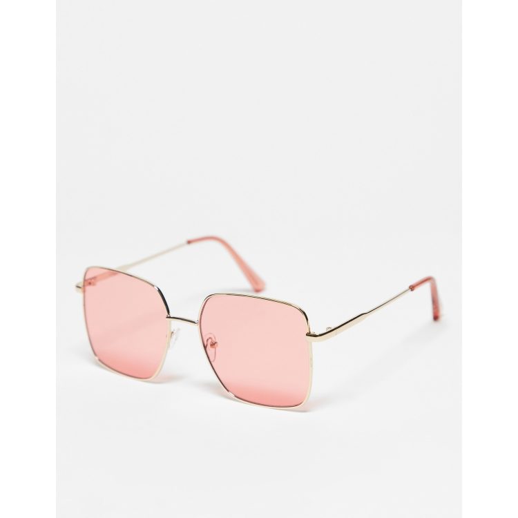 Mango sunglasses with pink tinted lense ASOS