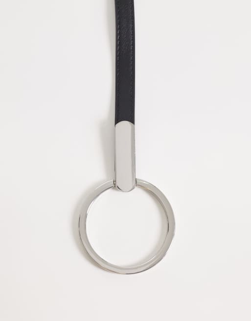 Mango super slim belt in black, 3 of 3