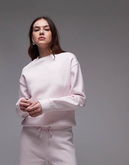 Mango super soft sweatshirt in pale pink - part of a set