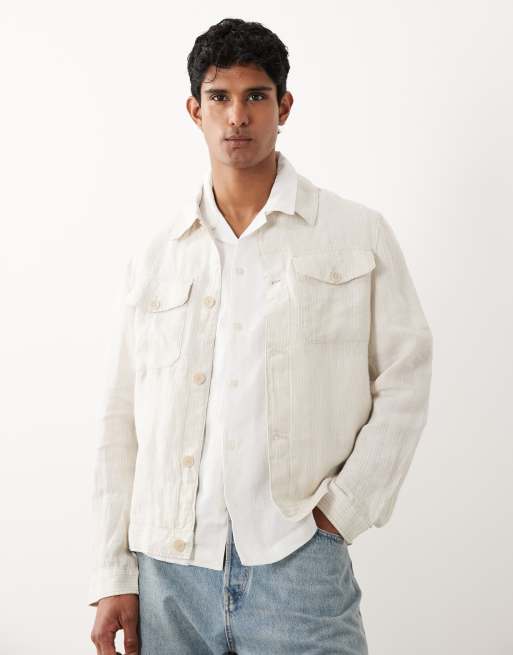 Mango - Surchemise boutonnée à rayures - Blanc, 2 de 5