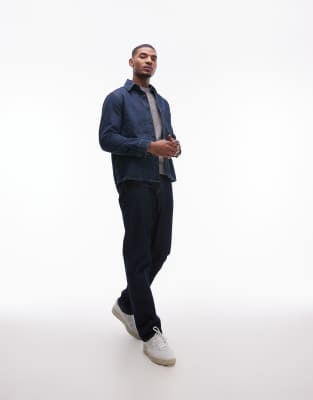 Mango - Surchemise en denim - Bleu foncé