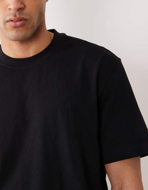 Mango – Svart, avslappnad t-shirt med rund halsringning i 100% bomull, 5 av 5