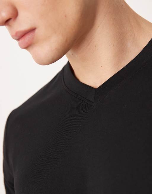 Mango – Svart, avslappnad t-shirt med v-ringning, 5 av 5