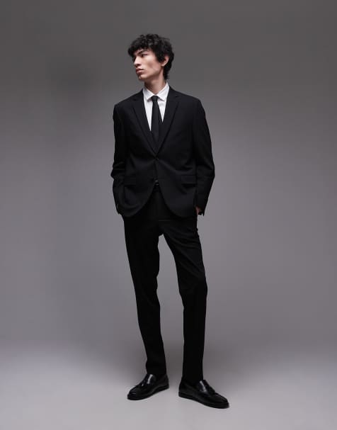 Mango – Svart, figursydd kostym - view 1