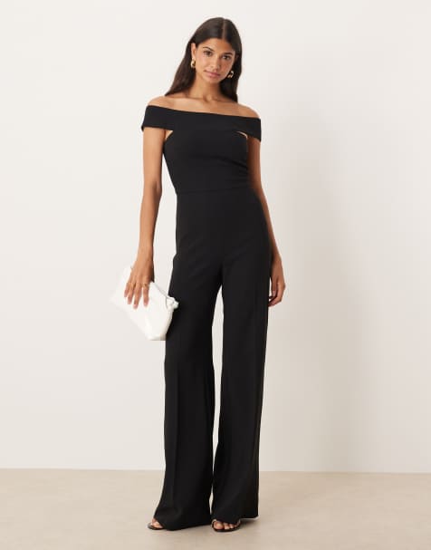 Mango – Svart jumpsuit med bara axlar - view 1
