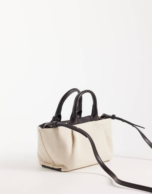 Mango – Svart, liten och slouchy axelväska med struktur, 4 av 4