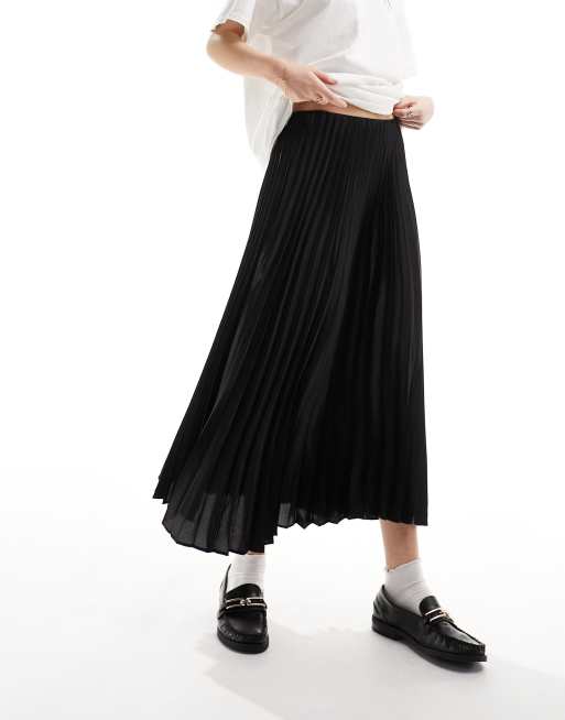 Mango – Svart midi-kjol med plissering, 2 av 5