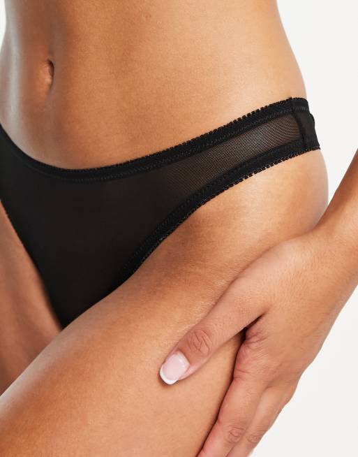 Mango – Svart stringtrosa i mesh