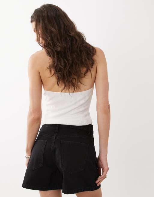Mango – Svarta, figursydda shorts i 100% bomull, 5 av 5