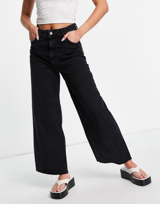 Mango – Svarta jeans med raka ben