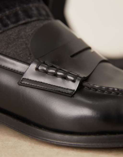 Mango – Svarta, klassiska läderloafers, 2 av 4