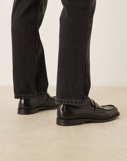 Mango – Svarta, klassiska läderloafers, 3 av 4