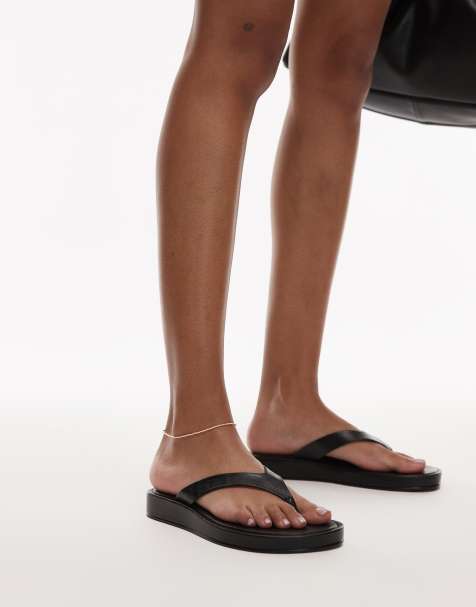 Mango – Svarta sandaler i läder - view 1