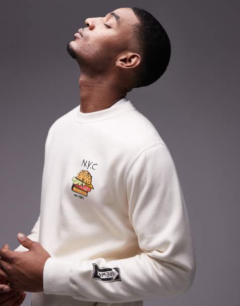 Mango - Sweat à imprimé New York Burger - Beige - view 1