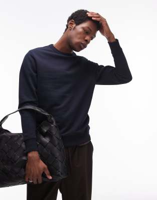 Mango - Sweat ras de cou - Bleu marine