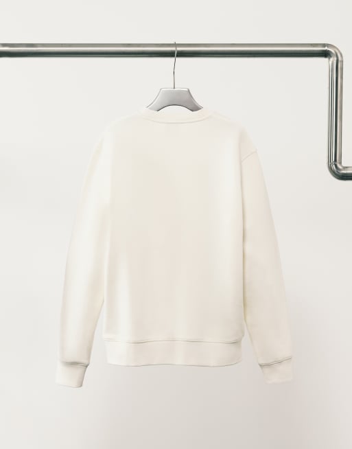 Mango - Sweat-shirt ras de cou en coton mélangé - Blanc, 3 de 5