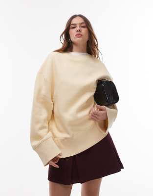 Mango - Sweatshirt in Blassgelb