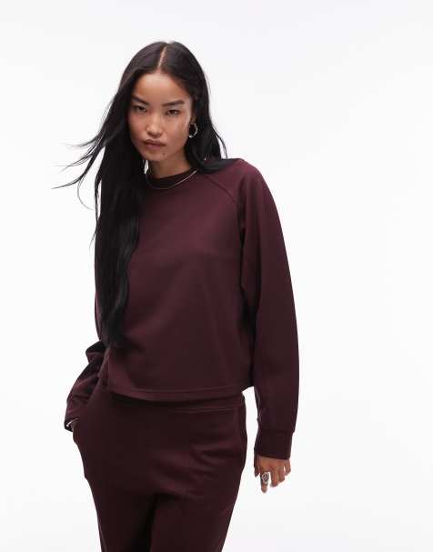 Mango sweatshirt in burgundy - part of a set - view 1