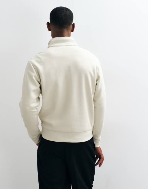 Mango sweatshirt med kort dragkedja i beige, 5 av 5