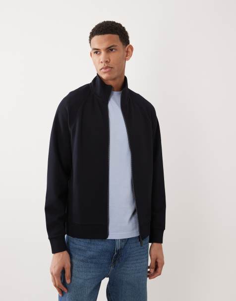 Mango - Sweatshirt met rits in marineblauw - view 1