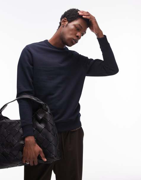 Mango - Sweatshirt met ronde hals in marineblauw - view 1