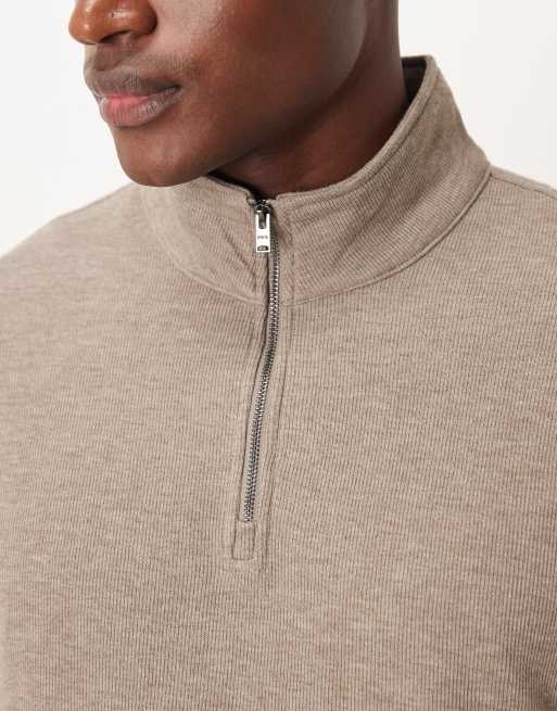 Mango – Sweter z zapięciem na zamek pod szyją w kolorze latte, 5 z 5