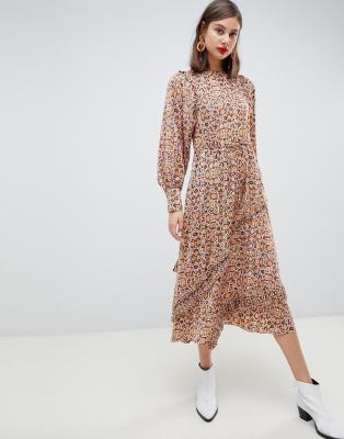 maxi snake print dress