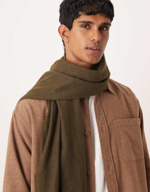 Mango – Szalik dzianinowy w kolorze khaki, 3 z 3