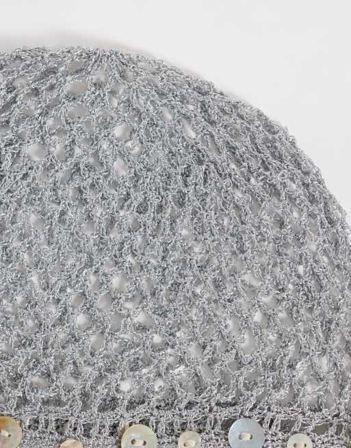 Mango – Szara dzianinowa czapka beanie z ozdobnymi guzikami, 3 z 3