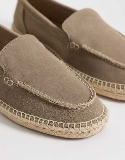 Mango – Szarobeżowe espadryle z prawdziwej skóry, 4 z 4