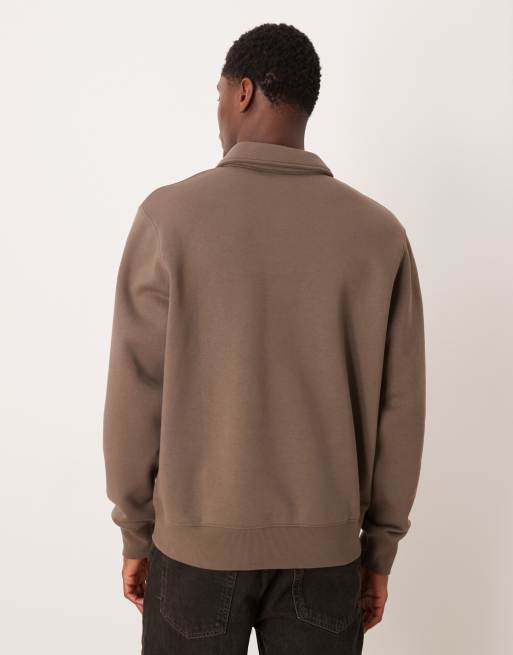 Mango – Szarobrązowa bluza z kołnierzykiem polo z mieszanki bawełny, 3 z 5
