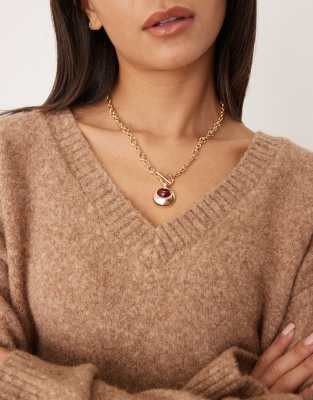 Mango T-bar Necklace In Blue